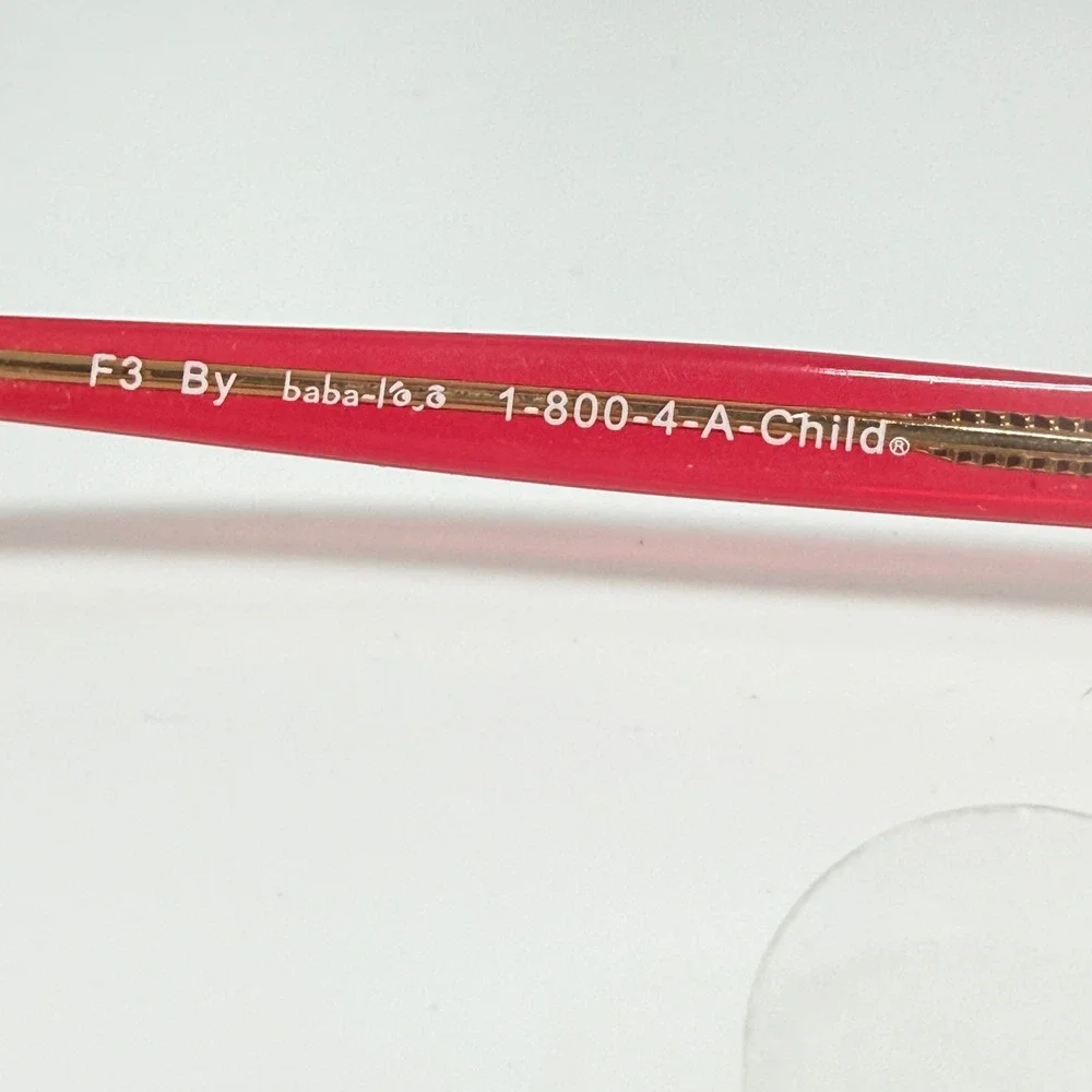 Baba-loo F3 Red Cat Eye Eyeglasses Frames 42-18-125‎ Col.5 Girls Vintage 21588